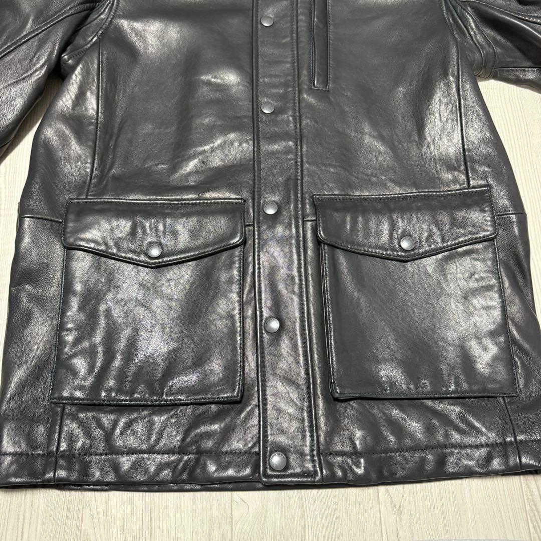 EDDIE BAUER 00's ラムレザー レザーハーフコート
