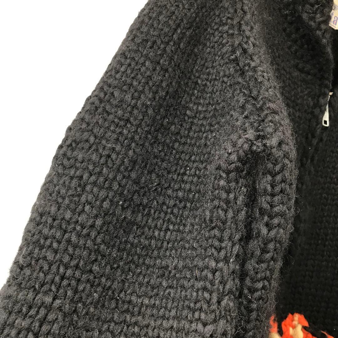 カナタ　カウチンセーター　L　ウール100　カナダ製