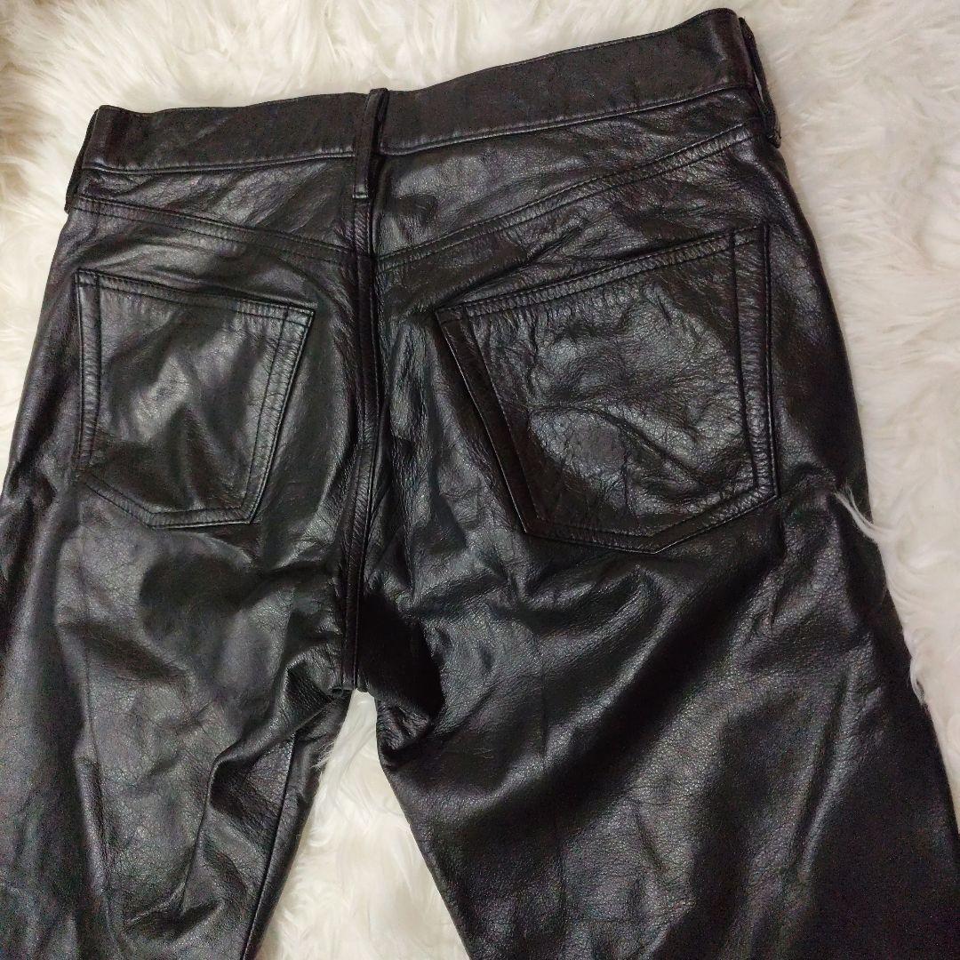 トルネードマート　黒　ヴィンテージ カウレザー （牛革）パンツ　サイズ　Ｌ