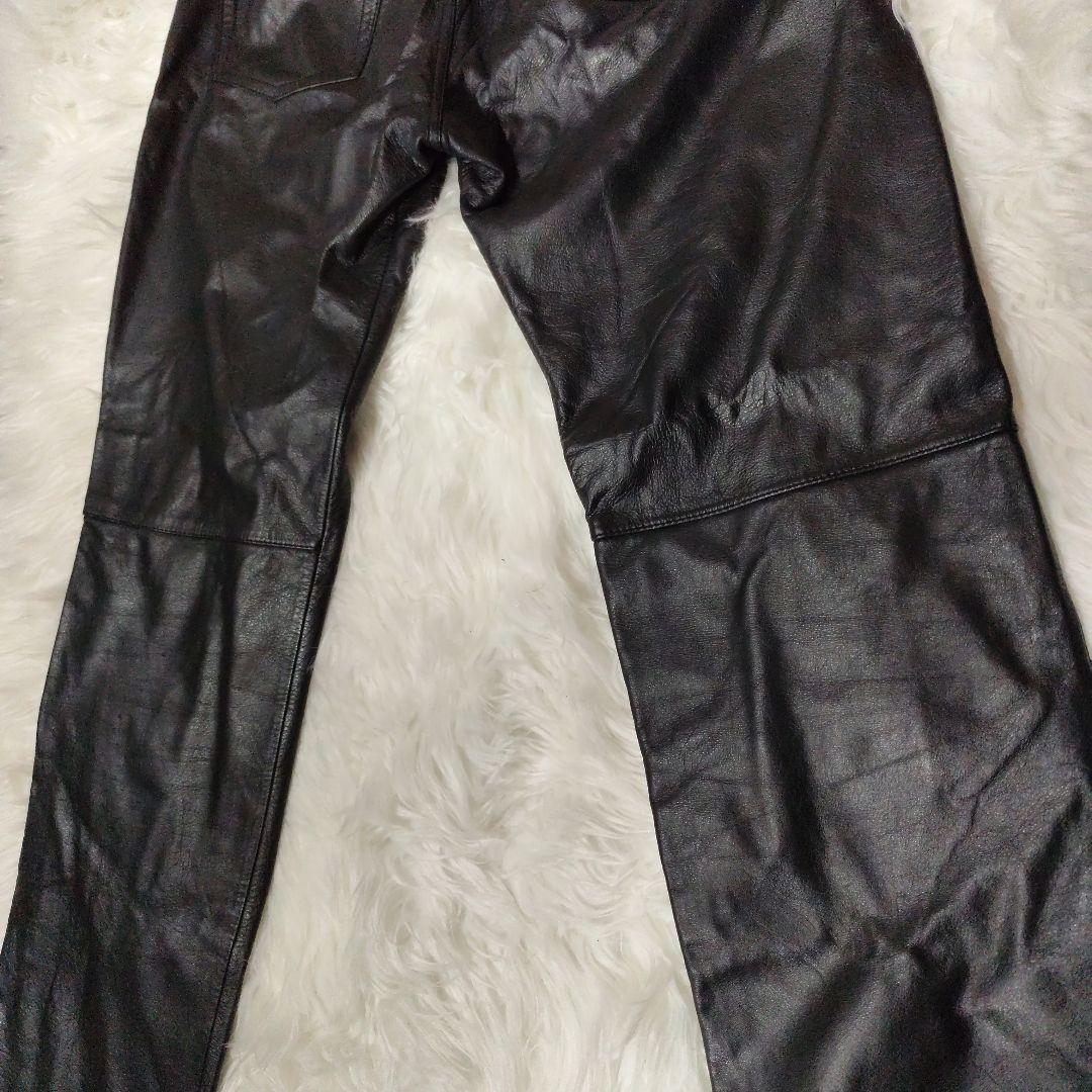 トルネードマート　黒　ヴィンテージ カウレザー （牛革）パンツ　サイズ　Ｌ