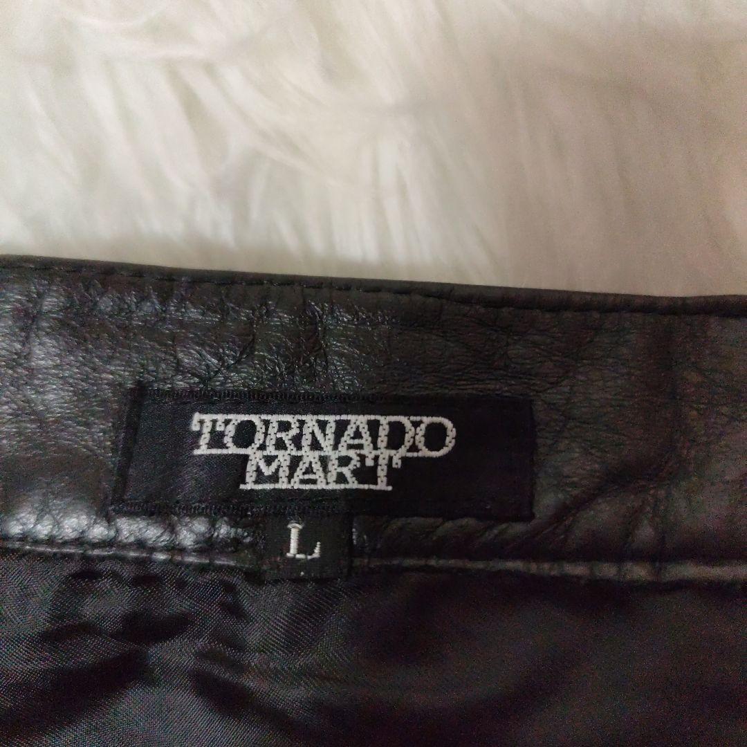 トルネードマート　黒　ヴィンテージ カウレザー （牛革）パンツ　サイズ　Ｌ
