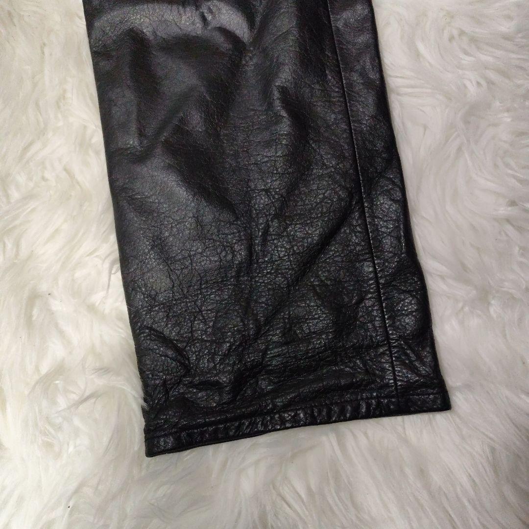 トルネードマート　黒　ヴィンテージ カウレザー （牛革）パンツ　サイズ　Ｌ