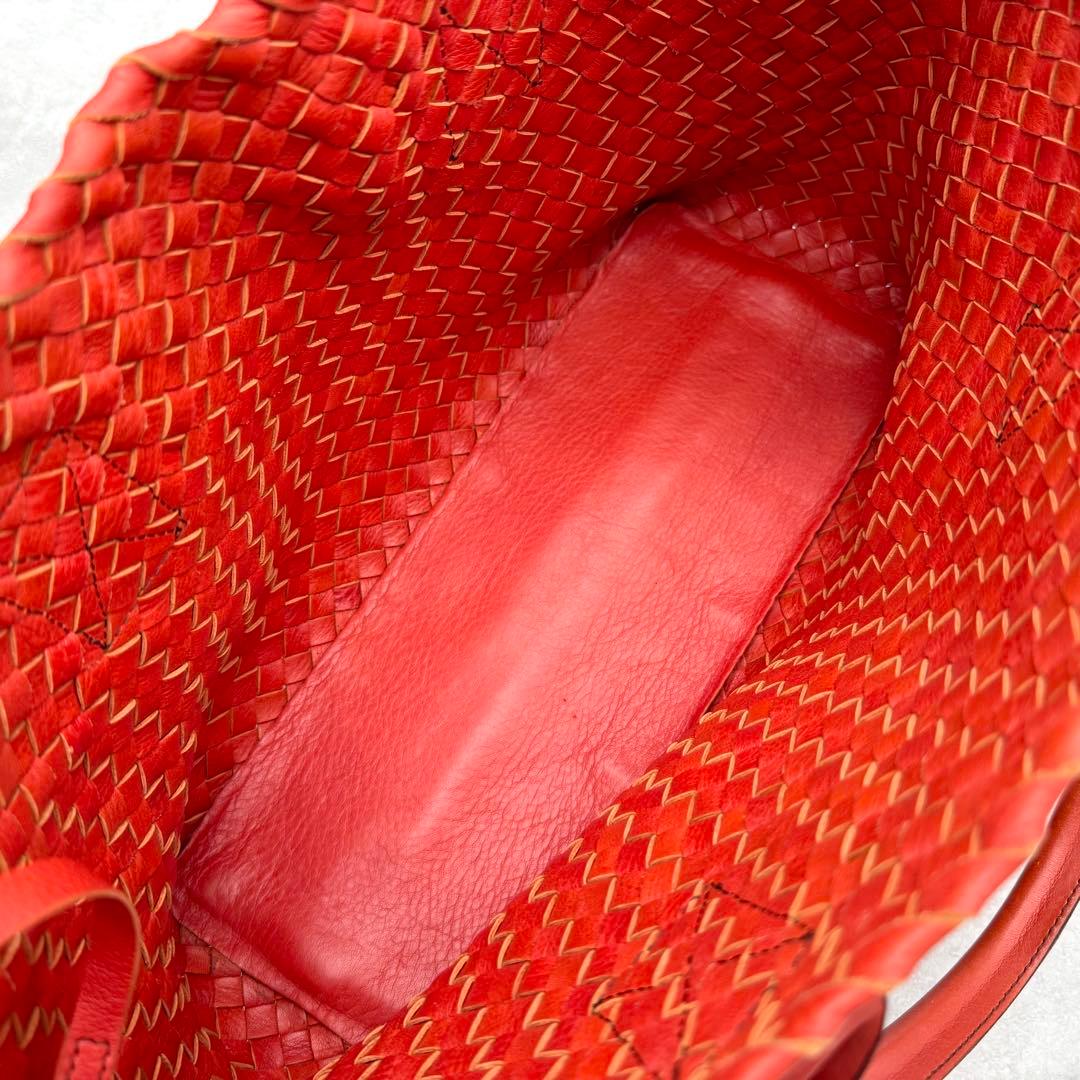 美品 FALORNI イントレチャート トートバッグ A4サイズ◎ ポーチ付き