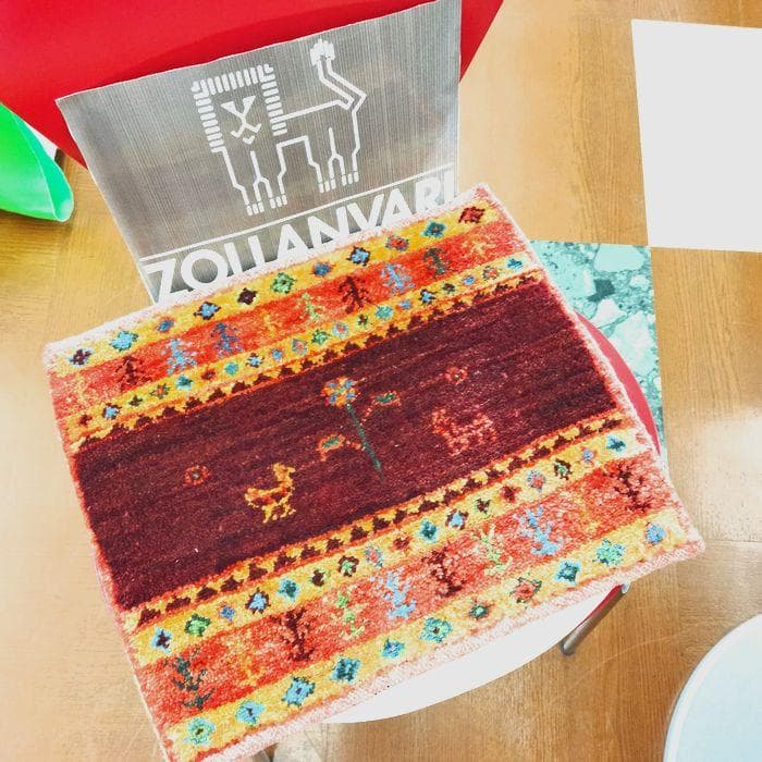 値下げ可能ミニギャベ●33×41㎝●手織●本物●新品未使用 遊牧民が紡ぐギャッベ