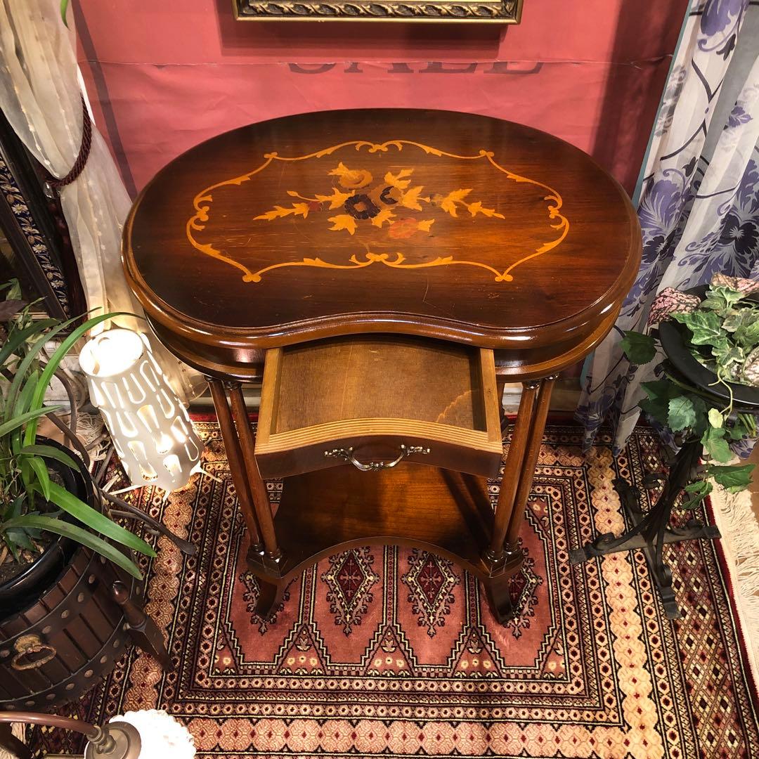 Sale アンティークPT ラウンド　猫脚　　ホールキャビネット