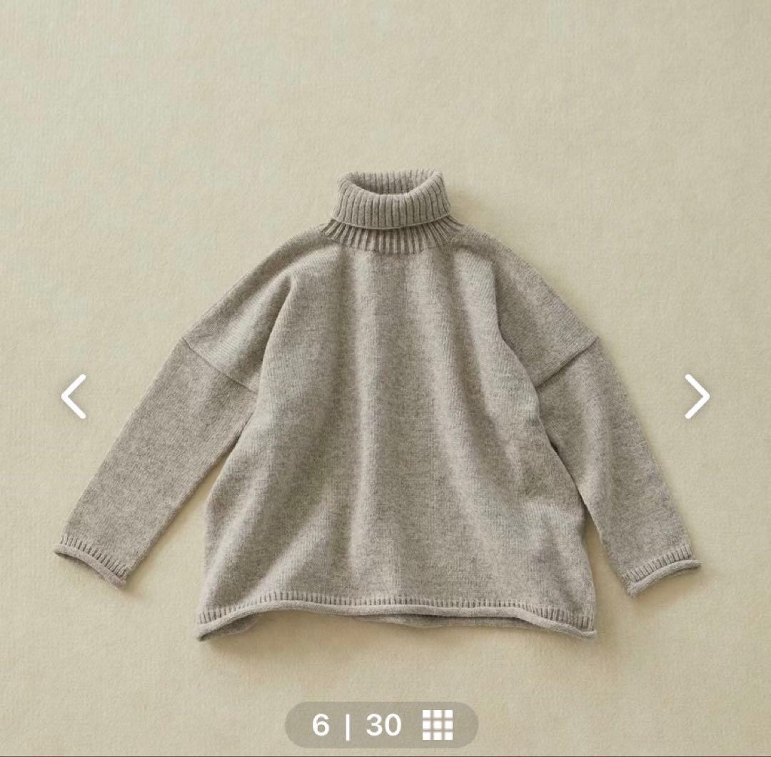 utilite　ペルーハイランドウール　タートルネックニット　ユティリテ