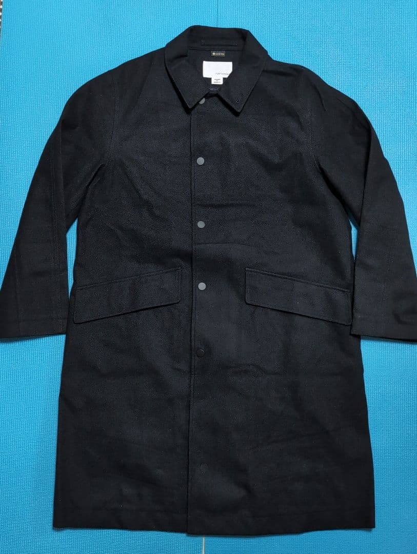 ナナミカ GORE-TEX ウール ステンカラーコート ブラック S