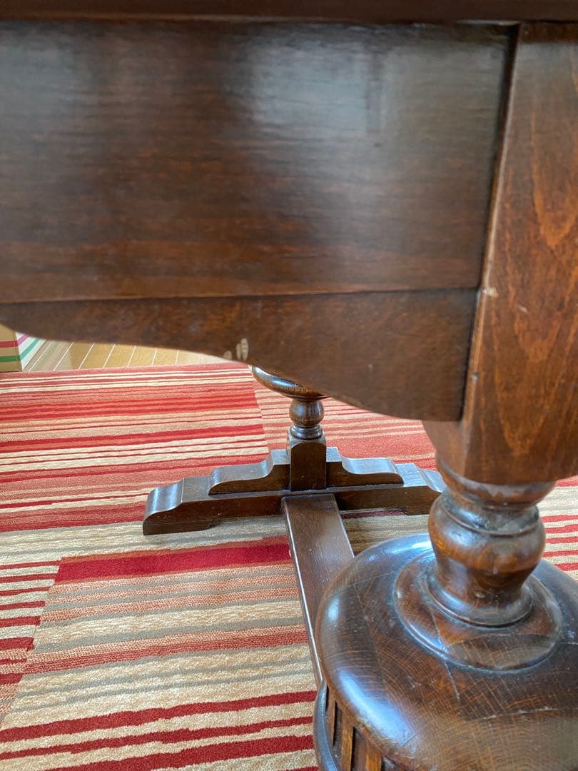 英国アンティーク　伸長式　ドローリーフテーブル　イギリス製　ダイニングテーブル