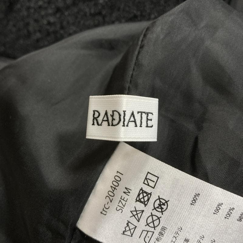 ラディエイト/異素材ミックススタンドカラーロングコート/オーバーサイズ