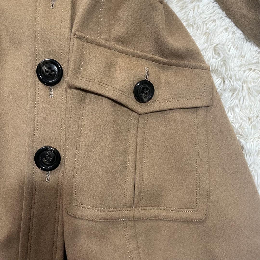 美品✨バーバリー ブルーレーベル　ラクーン ファー付きロングコート　ベージュ　M