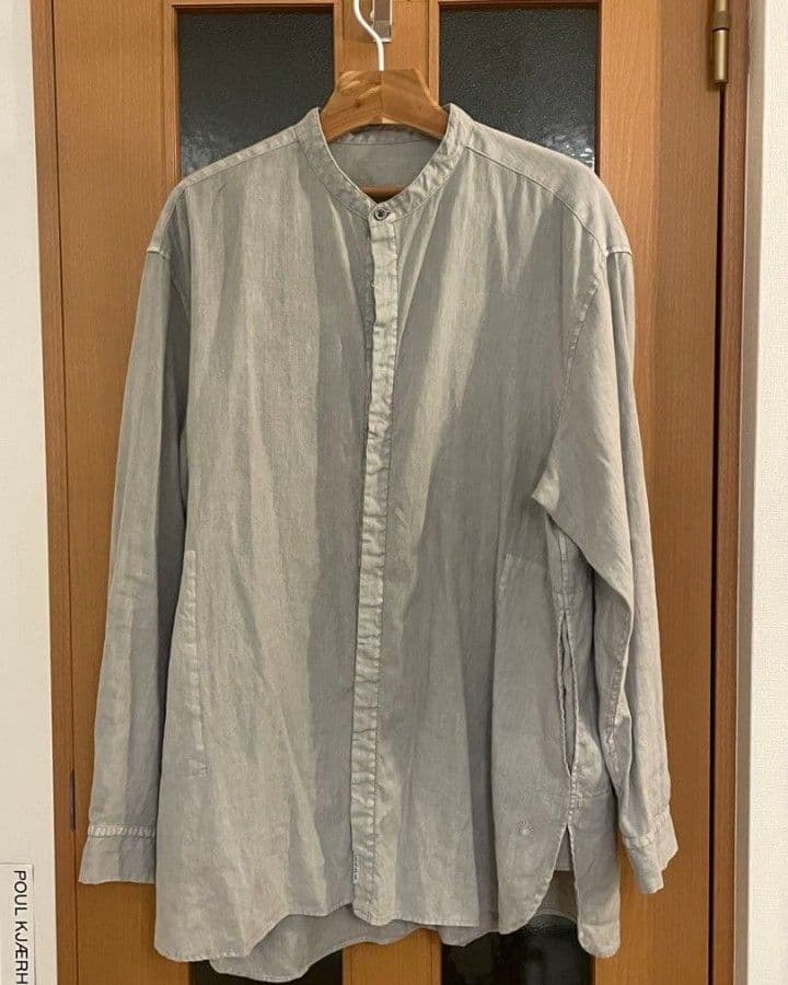 confect UpcycleLino バンドカラーシャツ サイズ2