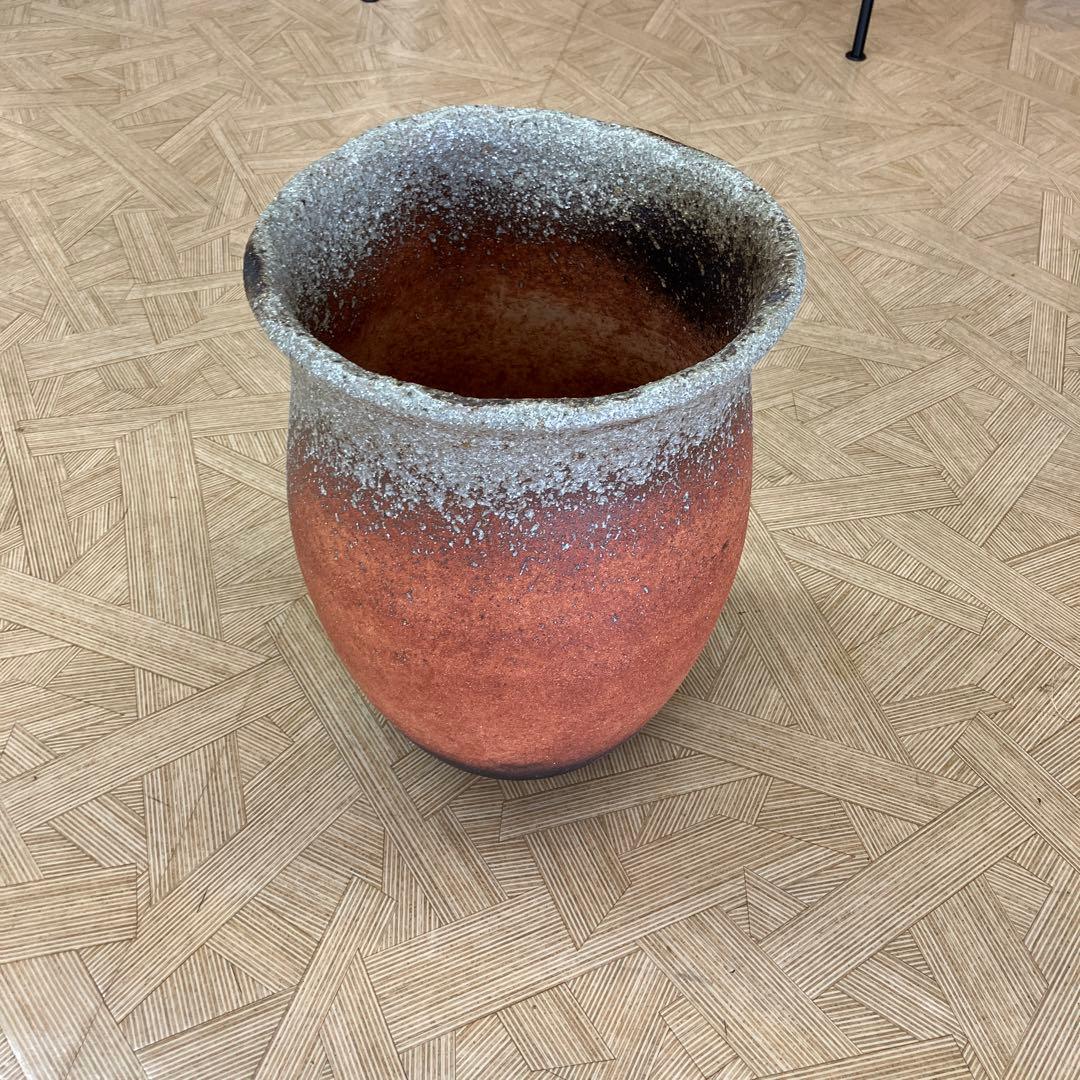 お値下げしました。信楽焼火色傘立て