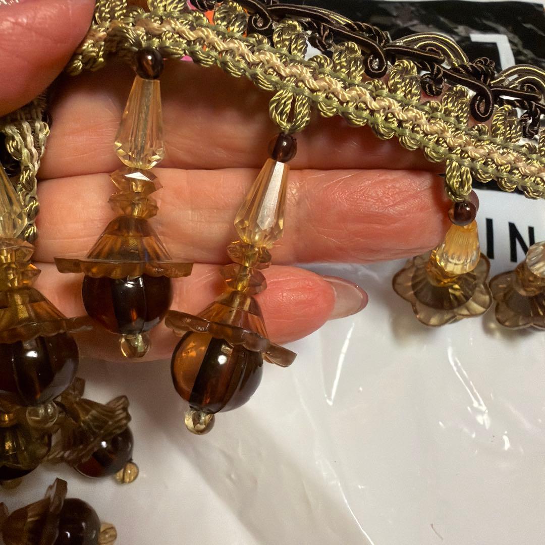 ビーズとレースの装飾用トリミング 6メートル　NY M and J