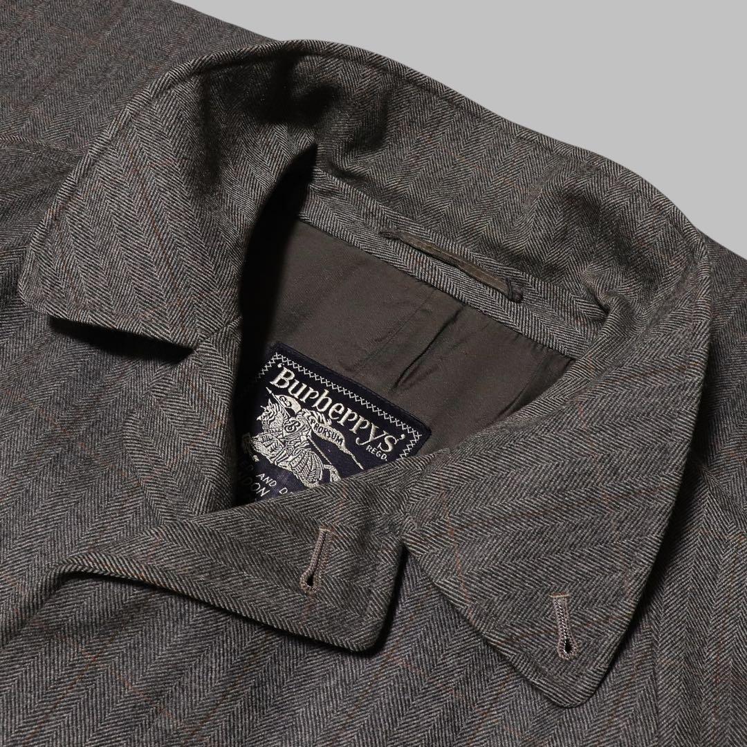 60s 70s★BURBERRY★ウール ステンカラーコート★HBT★チェック