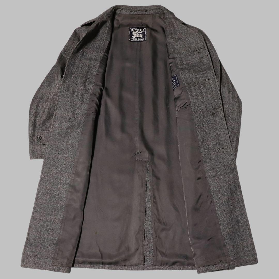 60s 70s★BURBERRY★ウール ステンカラーコート★HBT★チェック