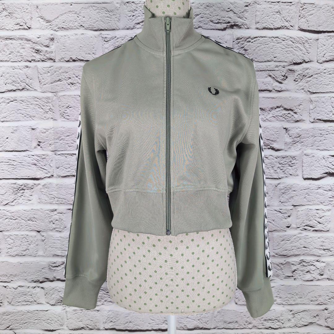 フレッドペリー クロップドトラックジャケット Ｍ オリーブ ポルトガル製