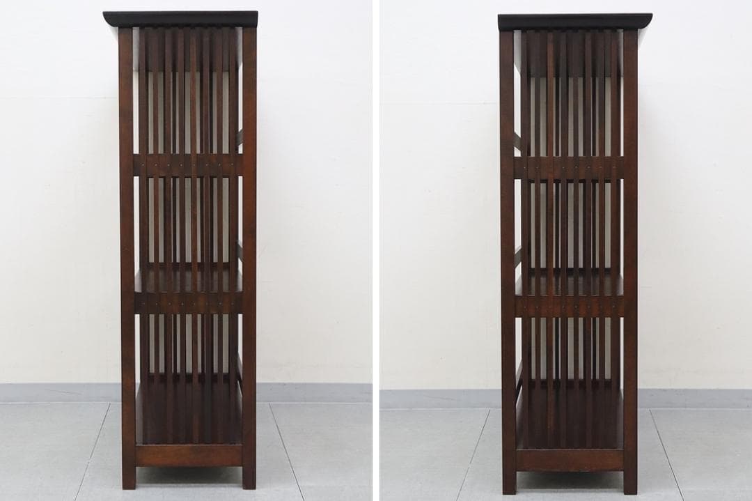 松本民芸家具 117型 書棚 本棚 飾り棚 棚 シェルフ 格子 水目桜 無垢材