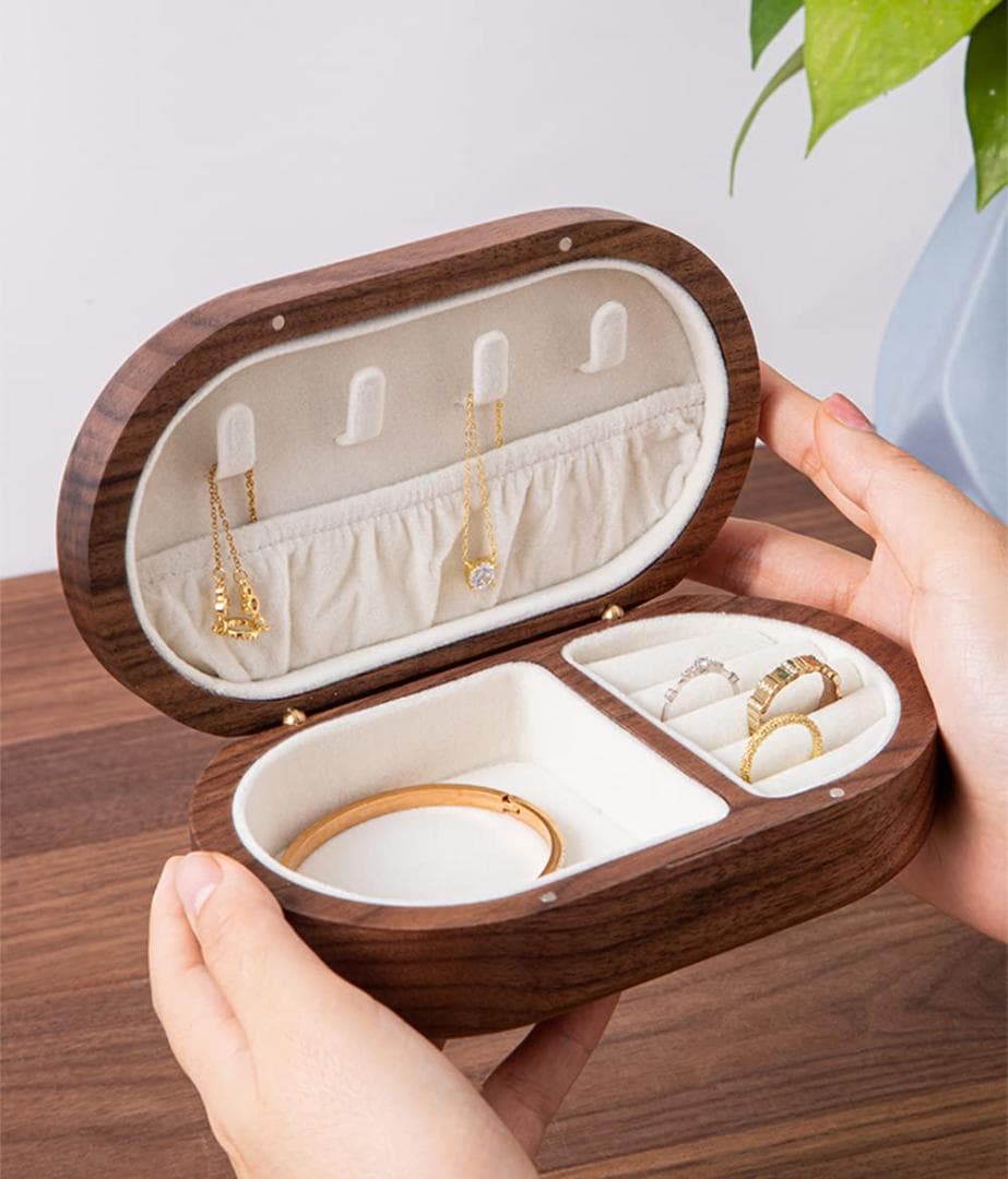 アクセサリー ジュエリー収納 木製 ボックス 胡桃の木