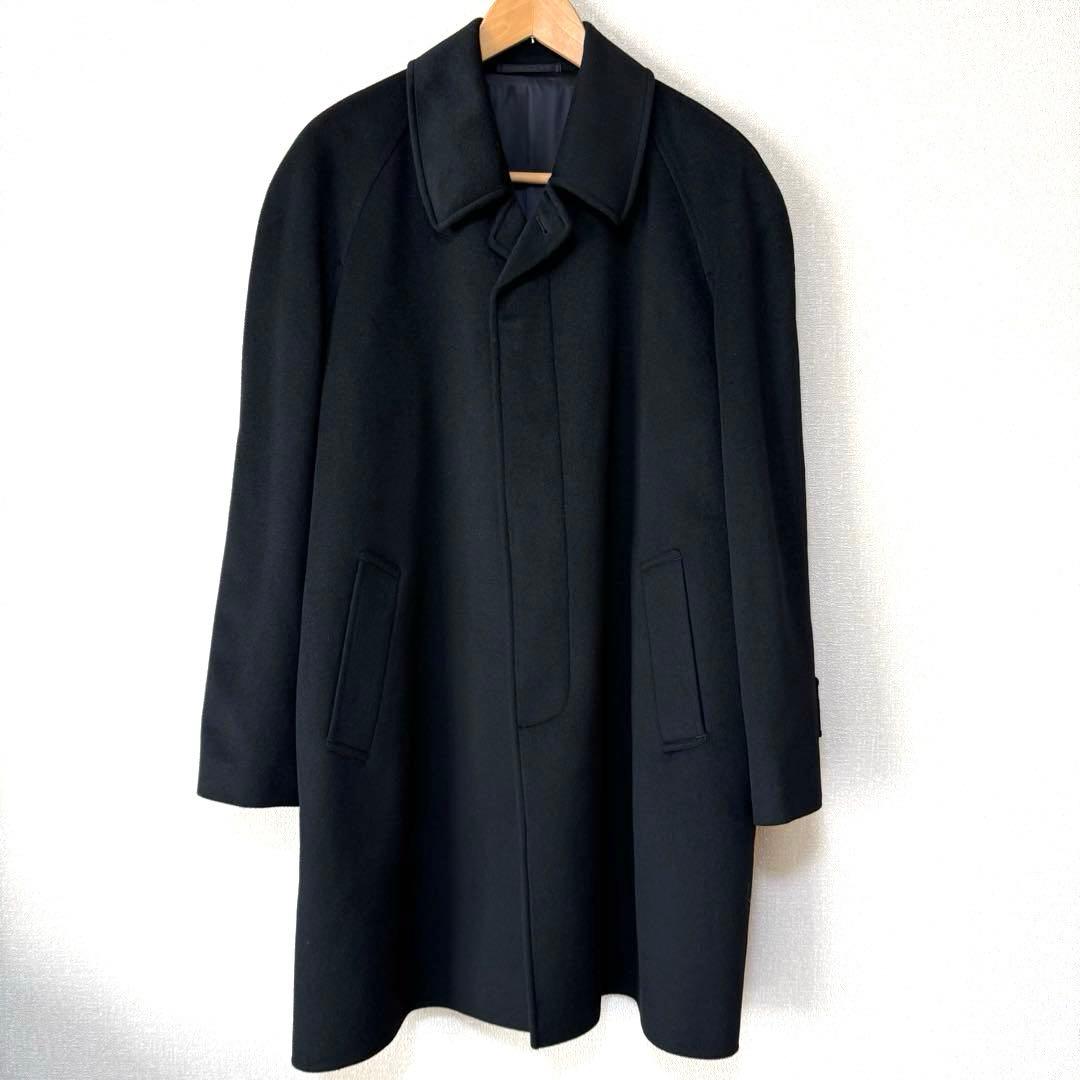 【カシミヤ100%】Pierre Balmain ステンカラーコート 黒 L