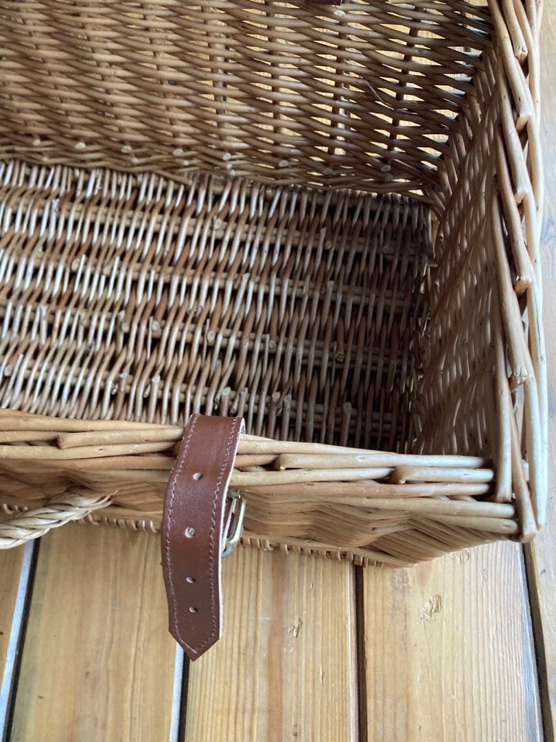 小物入れ F&M square basket with handle / ENGLAND