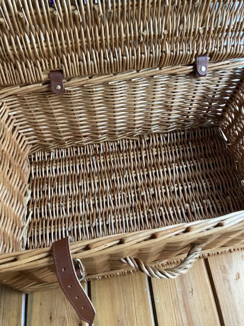 小物入れ F&M square basket with handle / ENGLAND