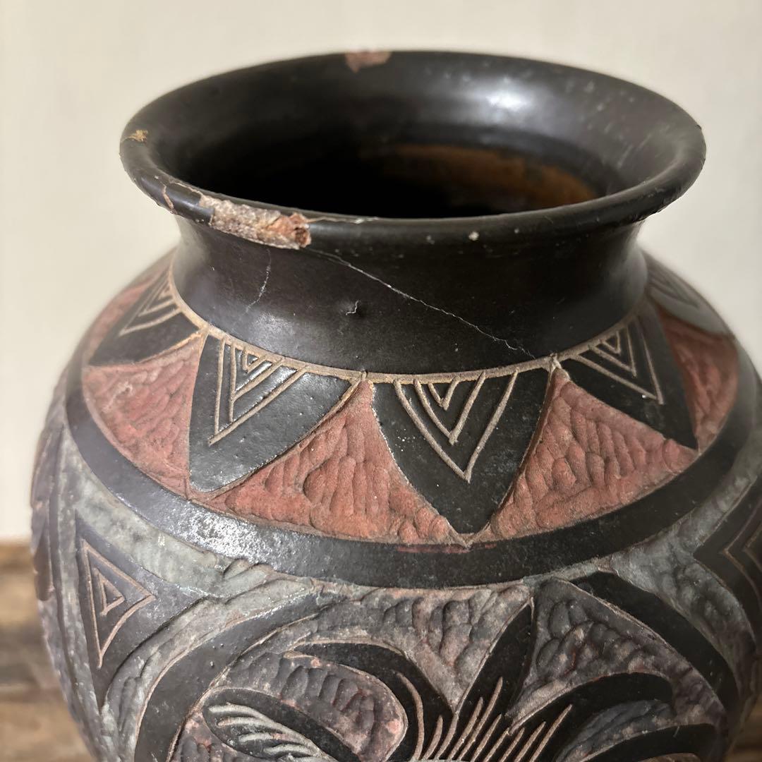 琉球　古典焼　小壺　⑤壺屋焼　やちむん　古民芸　アンティーク　骨董　検:李朝.