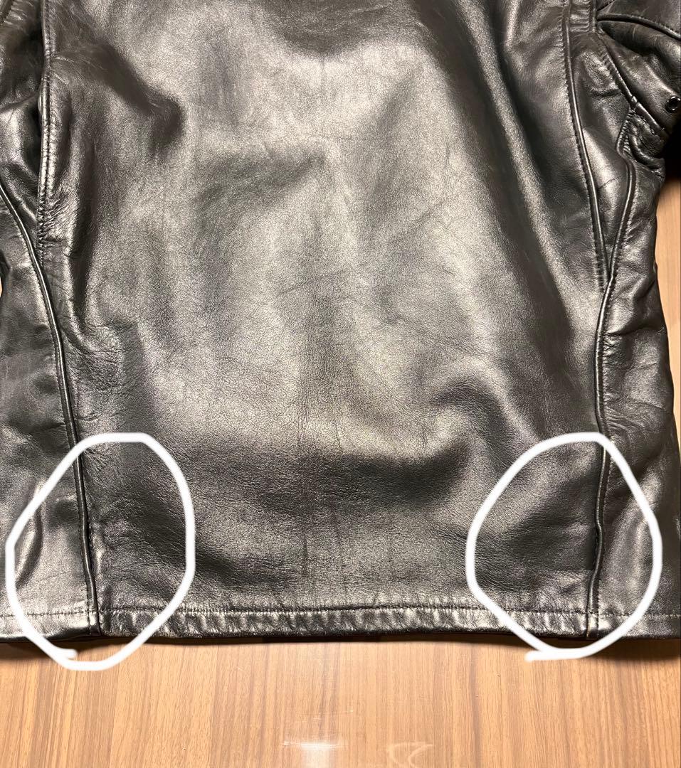 バ*サ様 ショット　ボア　ライナー付き　652 襟付　シングル　ライダース　アメ