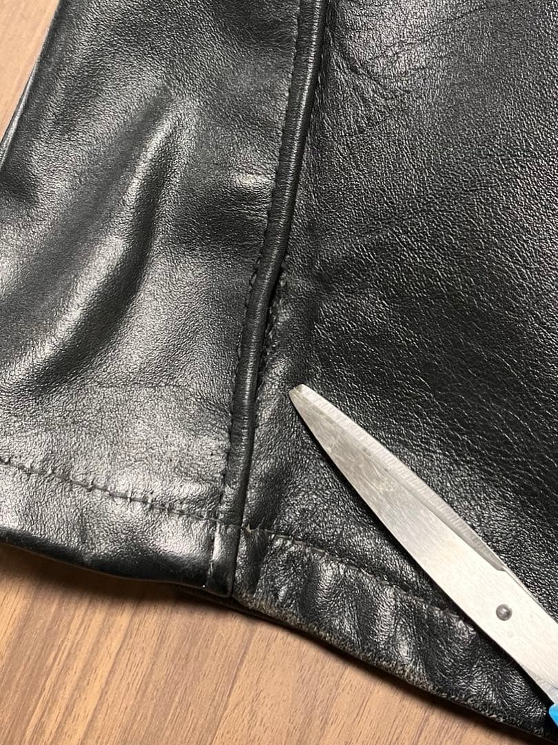 バ*サ様 ショット　ボア　ライナー付き　652 襟付　シングル　ライダース　アメ