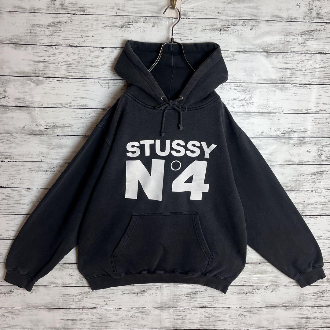 STUSSY◎90s N4 ビッグロゴ パーカー D342