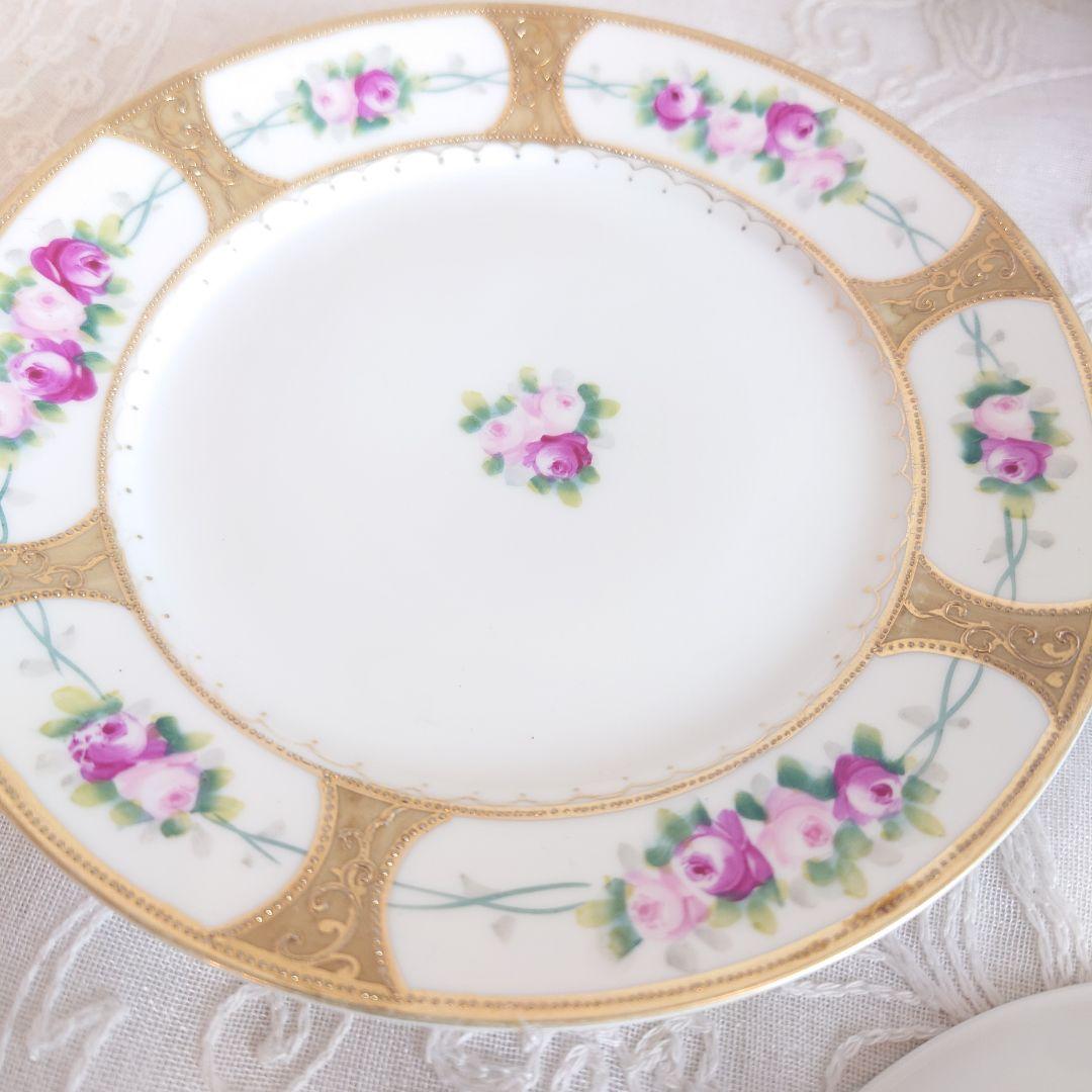 オールドノリタケ　カップ＆ソーサー　ケーキ皿　トリオ