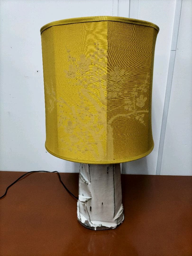 萩焼　ランプシェード　卓上ランプ