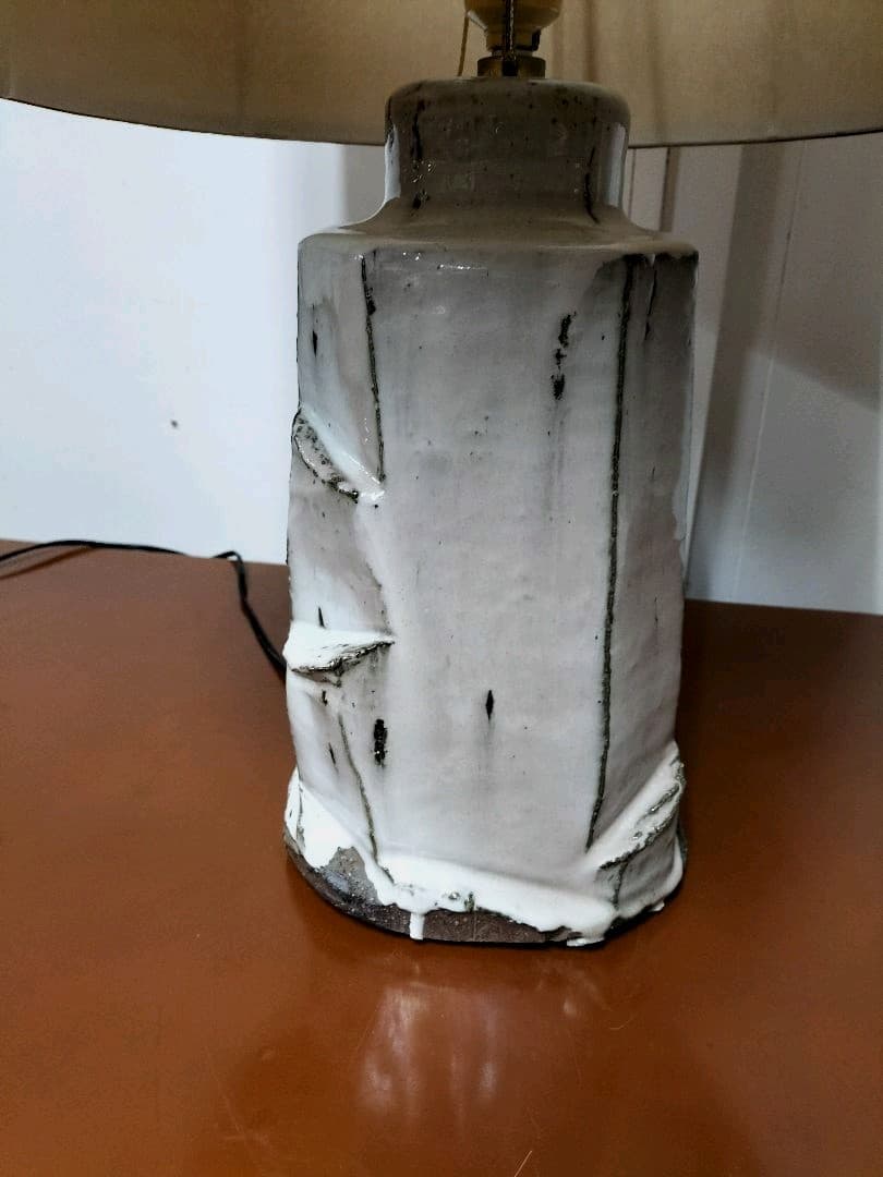 萩焼　ランプシェード　卓上ランプ