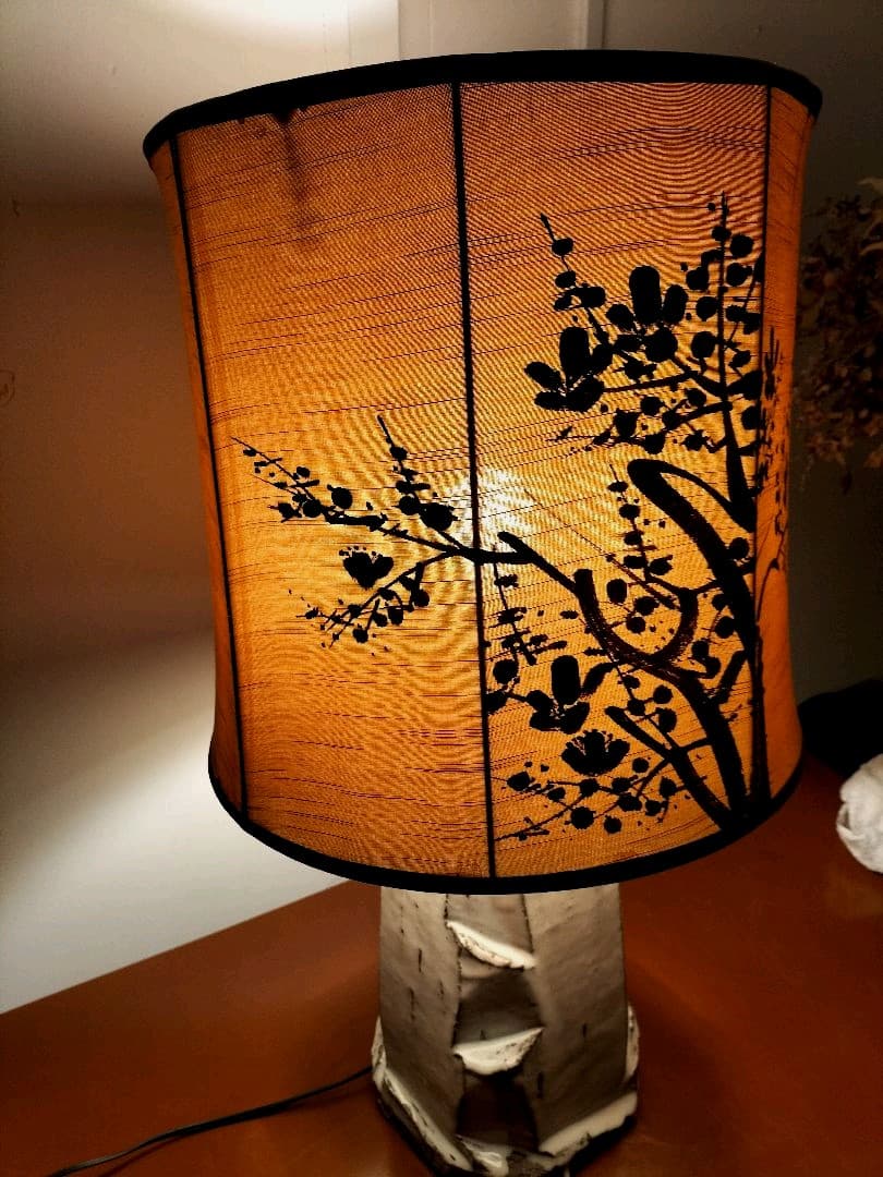 萩焼　ランプシェード　卓上ランプ