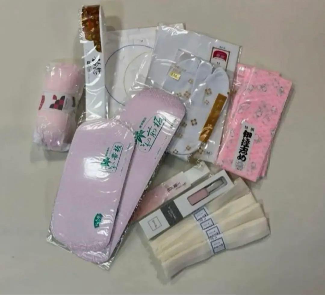 白地に黒　シックな椿や小花の振袖フルセット