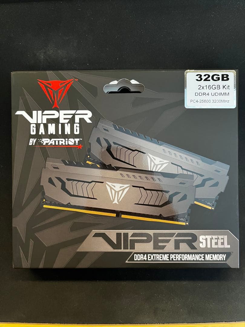 Patriot Viper Steel 32GB DDR4アルミ製ヒートシンク付
