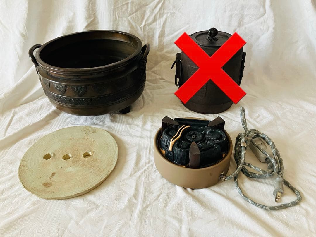 火鉢　電熱器　風炉　野々田電熱器　茶道具　お点前