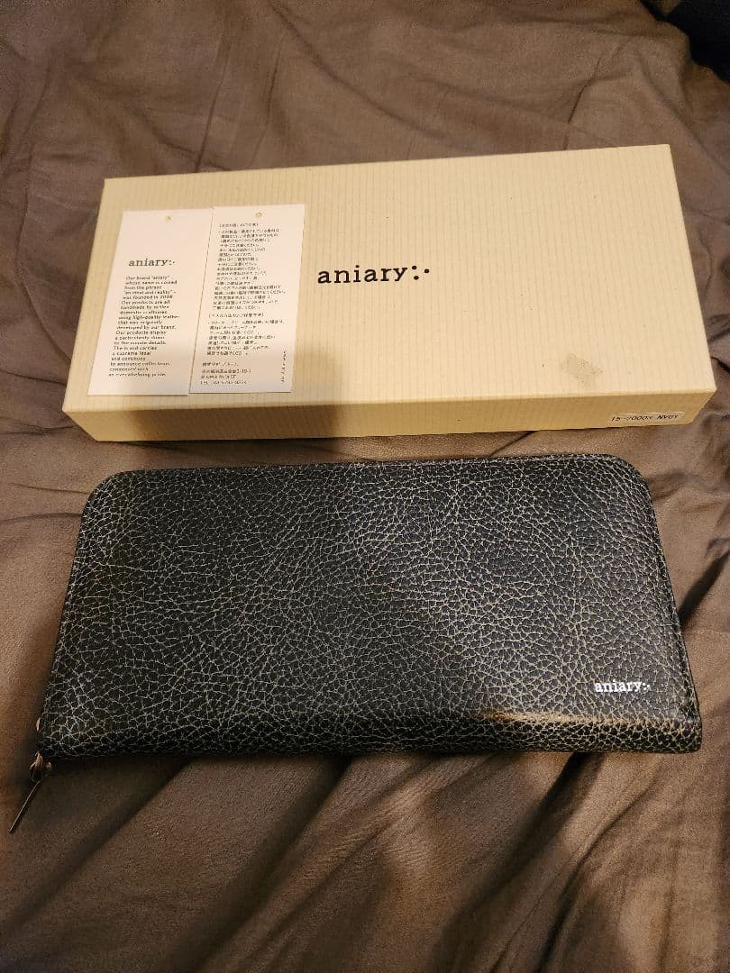 新品未使用 アニアリ aniary ロングウォレット 長財布 ラウンドファスナー
