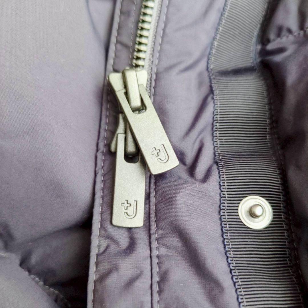 ◾︎極美品◾︎ ユニクロ +J ウルトラライトダウンフーデットコート ネイビー L