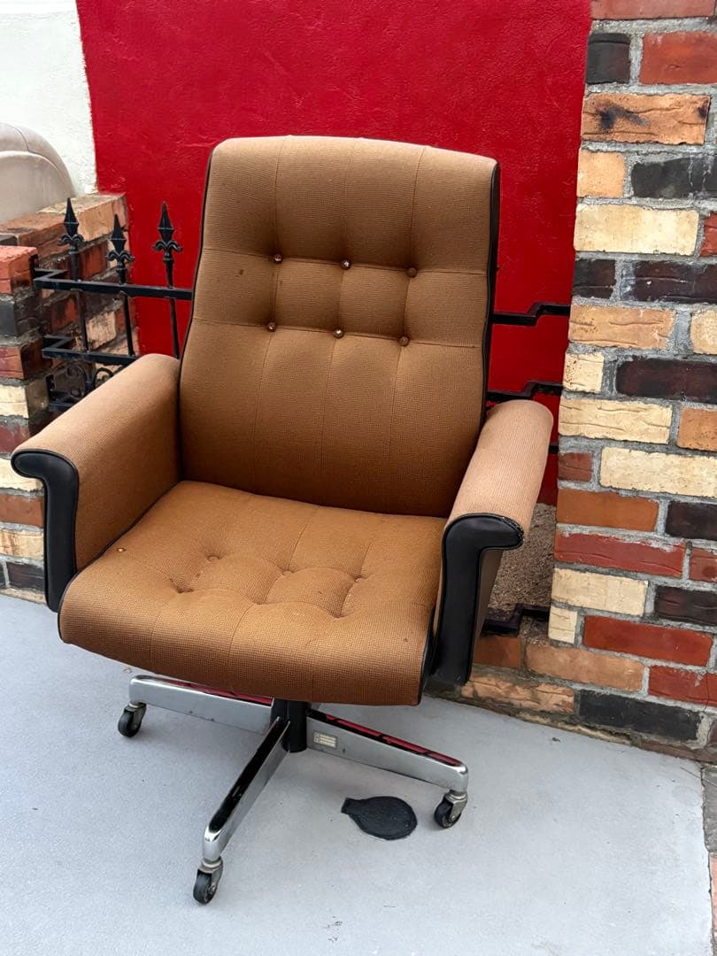昭和レトロ ミッドセンチュリー デスクチェアPCチェア ゲーミングチェア 椅子