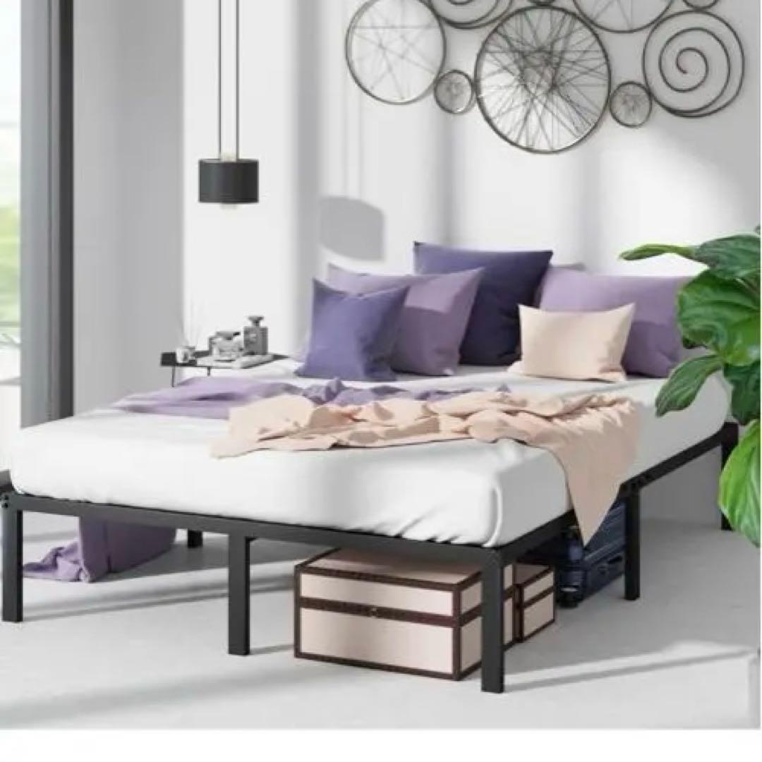 ZINUS Yelena＊ベッドフレーム メタル ブラック ダブル