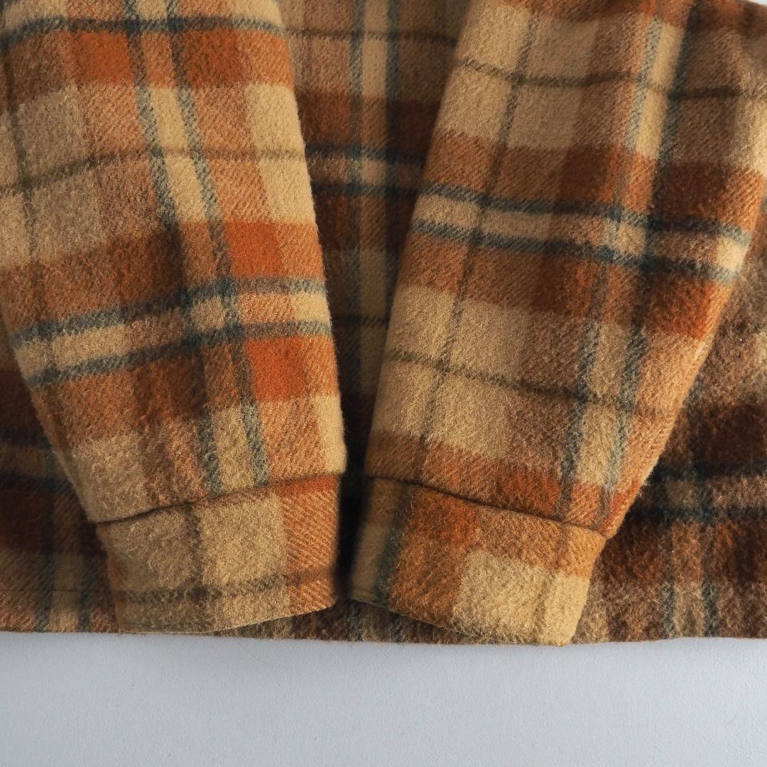 ウールジャケット　USA製　ウールジャケット　チェック柄　裏地ボア　美品