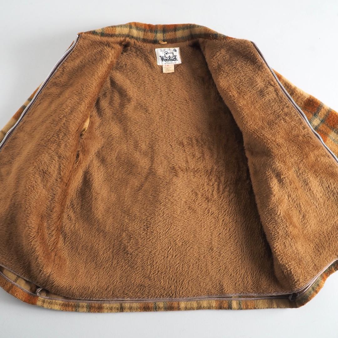 ウールジャケット　USA製　ウールジャケット　チェック柄　裏地ボア　美品