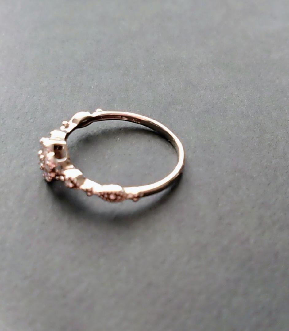 ツツミ　K10ホワイトゴールドダイヤモンドリング