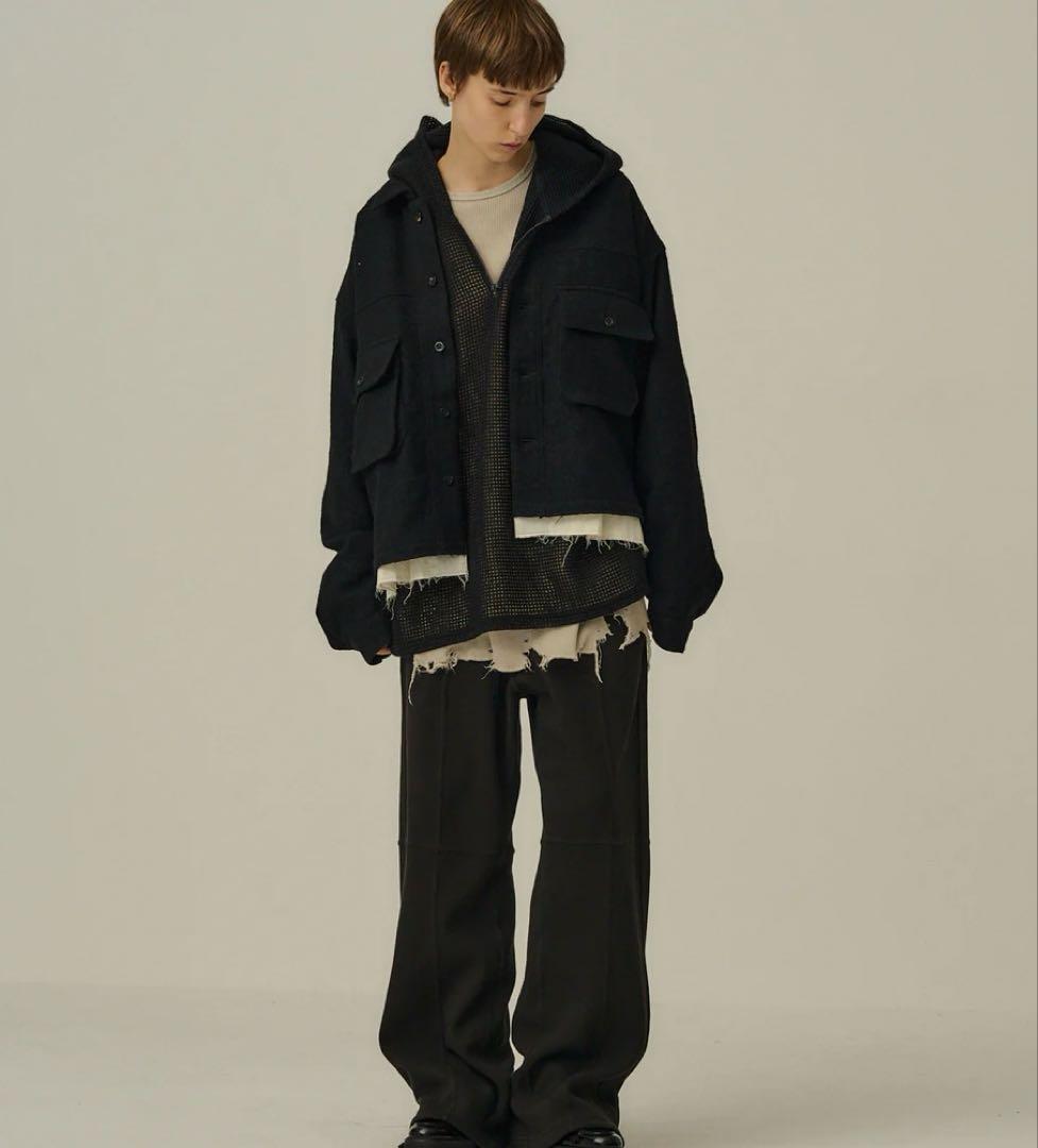 パ*ン様 ancellm SHRINK WOOL LAYERING JACKET