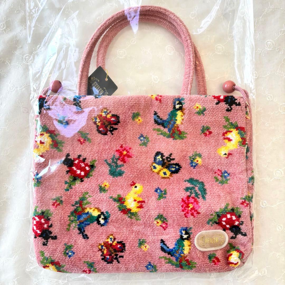 ★新品・タグ付き★【FEILER】手付き巾着《ハイジ》グレースピンク