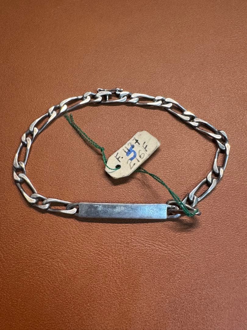 M*u様 1950s フランス製 ヴィンテージ　シルバー　IDブレスレット