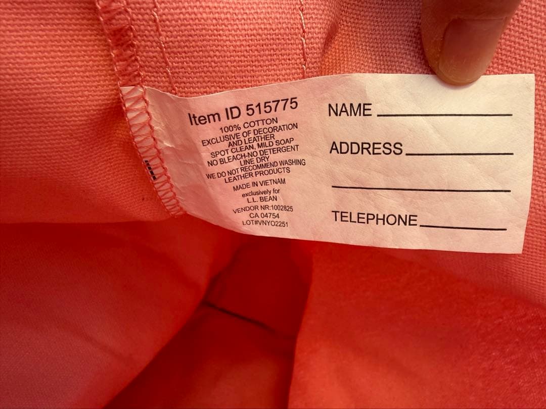 【L.L.Bean for SALON】別注Grocery Tote ピンク