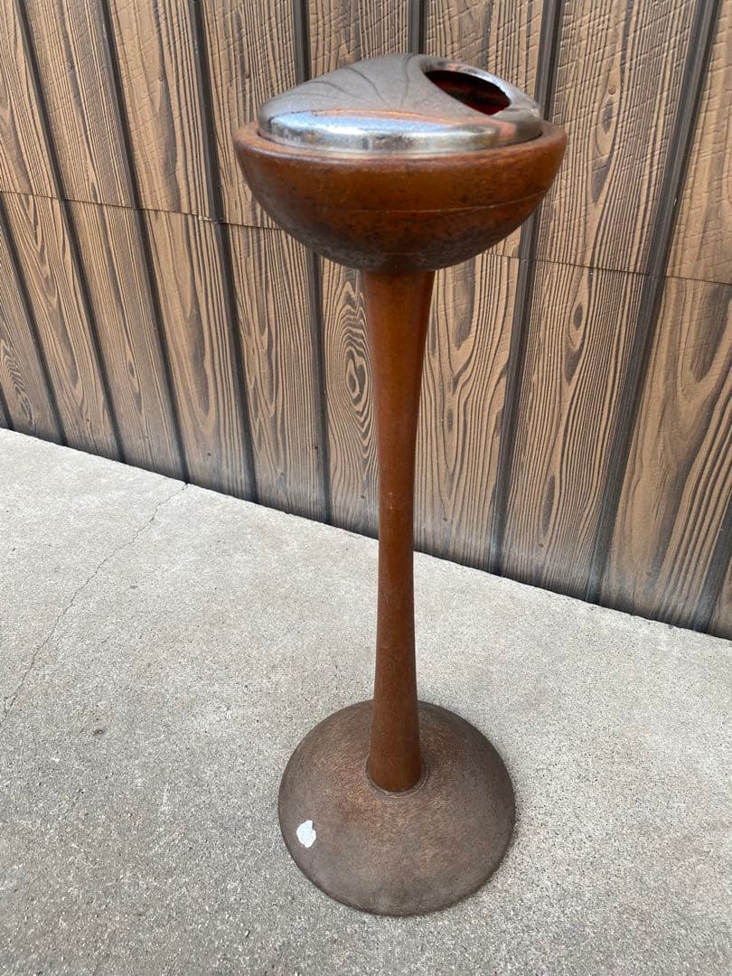 木製灰皿スタンド　ヴィンテージ 70's スタンド灰皿　モダン　灰皿