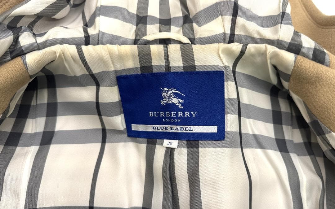 ★ BURBERRY三陽商会 ウールブレンド ダッフルコート 38　ベージュ系