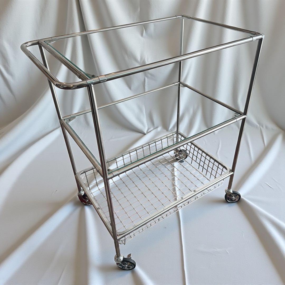 O'gre モジュール家具3段トロリー キッチン ワゴン カート ステンレス
